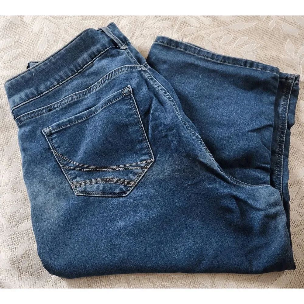 24  Riders by Lee cropped jeans with decorative pockets Plus Sz 18